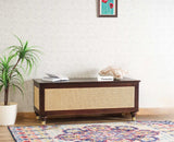 Boston Solid Wood Rattan Storage Trunk Box Furniselan Grey-Finish