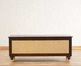 Boston Solid Wood Rattan Storage Trunk Box Furniselan Grey-Finish