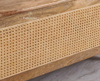 Boston Solid Wood Rattan Storage Trunk Box - Trunks & Cabinets - Furniselan