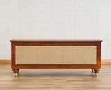 Boston Solid Wood Rattan Storage Trunk Box Furniselan Brown-Finish