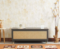 Boston Solid Wood Rattan Storage Trunk Box - Trunks & Cabinets - Furniselan Slate-Grey
