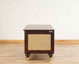 Boston Solid Wood Rattan Storage Trunk Box Furniselan Grey-Finish