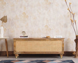 Boston Solid Wood Rattan Storage Trunk Box - Trunks & Cabinets - Furniselan