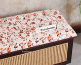 Boston Solid Wood Rattan Storage Trunk Box With Seating Cushion - Trunks & Cabinets - Furniselan - Grey Finish
