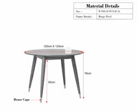 Boston Solid Wood Round Dining Table Four Seater Furniselan