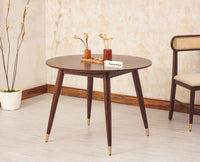 Boston Solid Wood Round Dining Table Four Seater Furniselan Grey-Finish