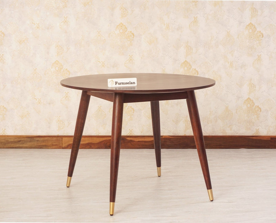 Boston Solid Wood Round Dining Table Four Seater Furniselan Grey-Finish