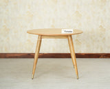 Boston Solid Wood Rattan Cane Round Dining Table Four Seater Set - Dining Set - Furniselan Natural Finish