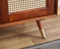 Boston Solid Wood Shoe Rack Cabinet Furniselan Brown-Finish