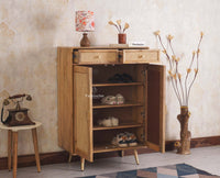 Boston Solid Wood Shoe Rack Cabinet - Sideboard - Furniselan