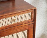 Boston Solid Wood Shoe Rack Cabinet Furniselan Brown-Finish