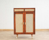 Boston Solid Wood Shoe Rack Cabinet Furniselan Brown-Finish