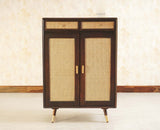Boston Solid Wood Shoe Rack Cabinet - Sideboard - Furniselan Grey-Finish