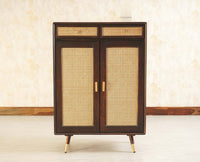Boston Solid Wood Shoe Rack Cabinet - Sideboard - Furniselan Grey-Finish