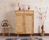 Boston Solid Wood Shoe Rack Cabinet - Sideboard - Furniselan