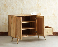 Boston Solid Wood Shoe Rack Cabinet With Seating Cushion Furniselan Natural Finish