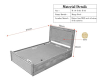 Boston Solid Wood Single Size Storage Bed for Home, Hotels and PG Brown Finish