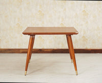Boston Solid Wood Square Dining Table Four Seater Furniselan Brown-Finish
