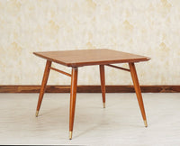 Boston Solid Wood Square Dining Table Four Seater Furniselan Brown-Finish