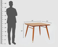 Boston Solid Wood Square Dining Table Four Seater Furniselan Brown-Finish