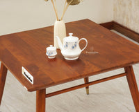 Boston Solid Wood Square Dining Table Four Seater Furniselan Brown-Finish