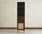 Boston Solid Wood Tall Bookshelf Unit File Rack Furniselan Grey Finish