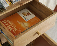 Boston Solid Wood Tall Bookshelf Unit File Rack Furniselan Natural Finish