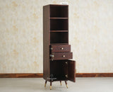 Boston Solid Wood Tall Bookshelf Unit File Rack Furniselan Grey Finish