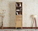 Boston Solid Wood Tall Bookshelf Unit File Rack Furniselan Natural Finish