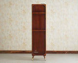 Boston Solid Wood Tall Bookshelf Unit File Rack Furniselan Brown Finish