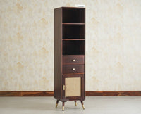 Boston Solid Wood Tall Bookshelf Unit File Rack Furniselan Grey Finish