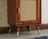 Boston Solid Wood Tall Bookshelf Unit File Rack Furniselan Brown Finish