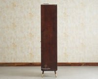 Boston Solid Wood Tall Bookshelf Unit File Rack Furniselan Grey Finish