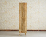 Boston Solid Wood Tall Bookshelf Unit File Rack Furniselan Natural Finish