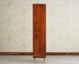 Boston Solid Wood Tall Bookshelf Unit File Rack Furniselan Brown Finish