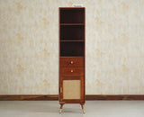 Boston Solid Wood Tall Bookshelf Unit File Rack Furniselan Brown Finish
