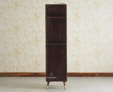 Boston Solid Wood Tall Bookshelf Unit File Rack Furniselan Grey Finish