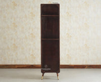 Boston Solid Wood Tall Bookshelf Unit File Rack Furniselan Grey Finish