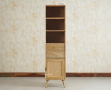 Boston Solid Wood Tall Bookshelf Unit File Rack Furniselan Natural Finish