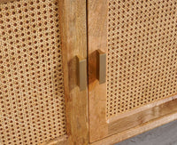 Boston Solid Wood Three Door and Three Drawer Sideboard Cabinet - Sideboard - Furniselan Natural-Finish