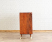 Boston Solid Wood Three Door and Three Drawer Sideboard Cabinet Furniselan Brown-Finish