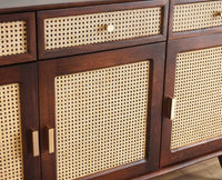 Boston Solid Wood Three Door and Three Drawer Sideboard Cabinet Furniselan Grey-Finish