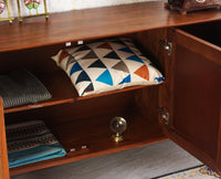 Boston Solid Wood Three - Door Sideboard Cabinet - Sideboard - Furniselan Brown-Finish