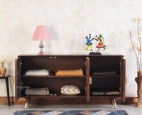 Boston Solid Wood Three - Door Sideboard Cabinet - Sideboard - Furniselan Grey-Finish 