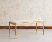 Boston Solid Wood Three Seater Bench Furniselan - Natural-Finish