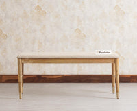 Boston Solid Wood Three Seater Bench Furniselan - Natural-Finish