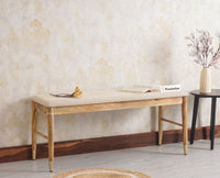 Boston Solid Wood Three Seater Bench Furniselan - Natural-Finish