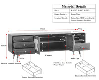 Boston Solid Wood Tv Entertainment Unit Set Of Three Furniselan Grey Finish