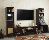 Boston Solid Wood Tv Entertainment Unit Set Of Three Furniselan Grey Finish