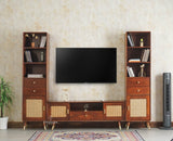 Boston Solid Wood Tv Entertainment Unit Set Of Three Cabinets
